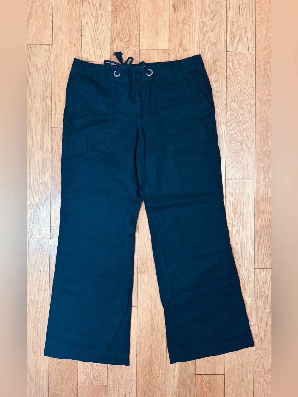 Banana Republic Martin Fit Linen Wide-Leg Surplus Crop Pants 6